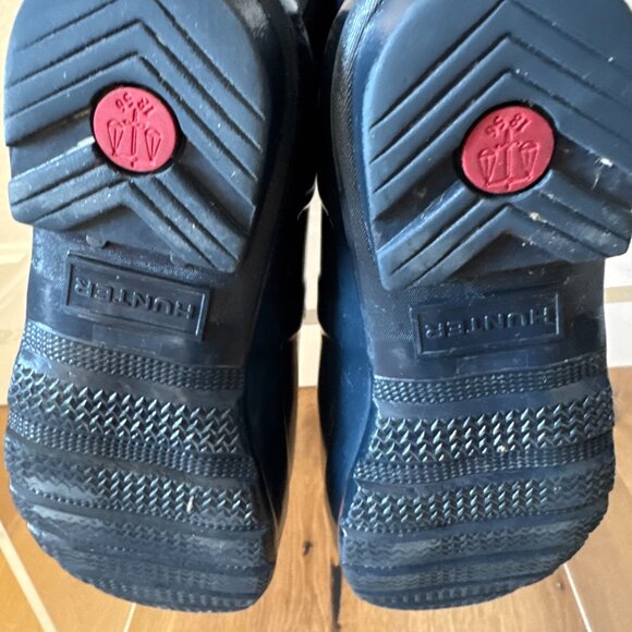 Hunter Original Tall Glossy Rain Boots Navy Blue Size 37 (6 US) - Picture 7 of 15